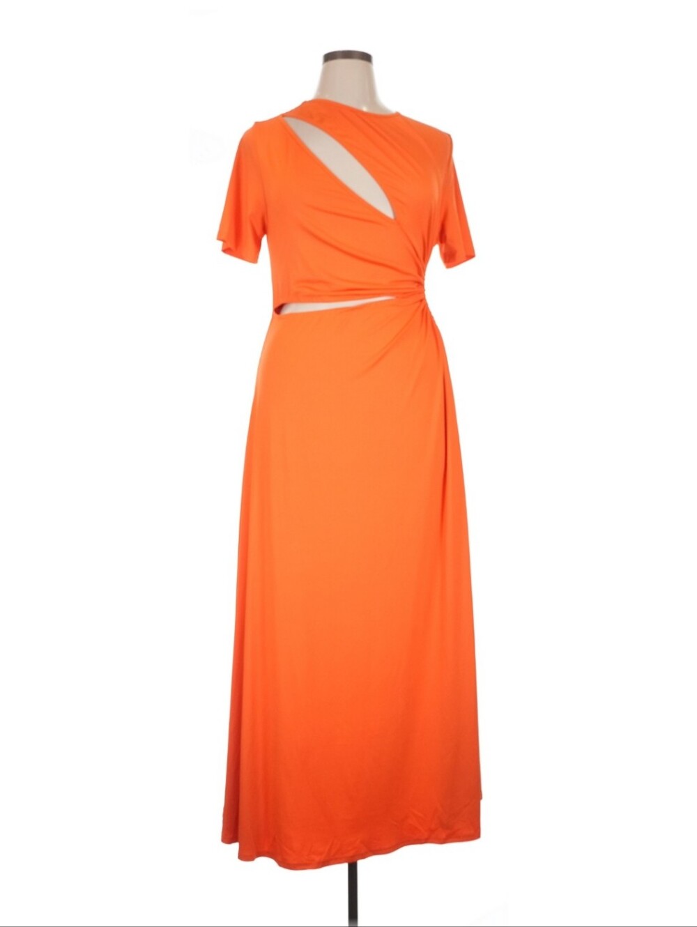 SHEIN Orange Cutout Maxi Dress